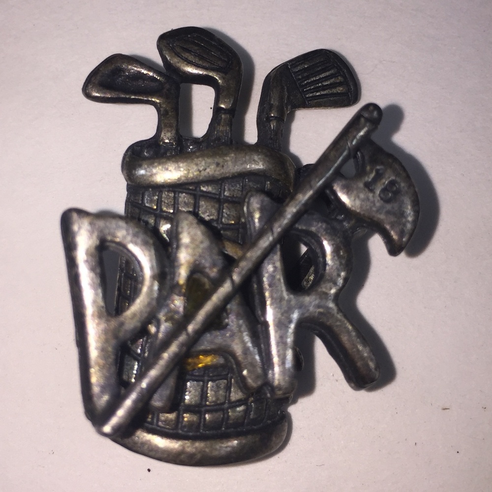 Lady Golfer Par Golf Bag Brooch Lapel Pin
